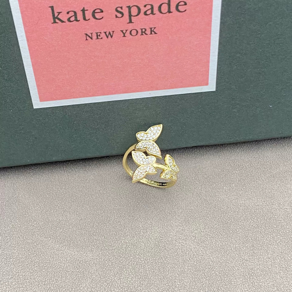 kate spade Fluttering Butterfly Ring Adjustable Open With Diamond
